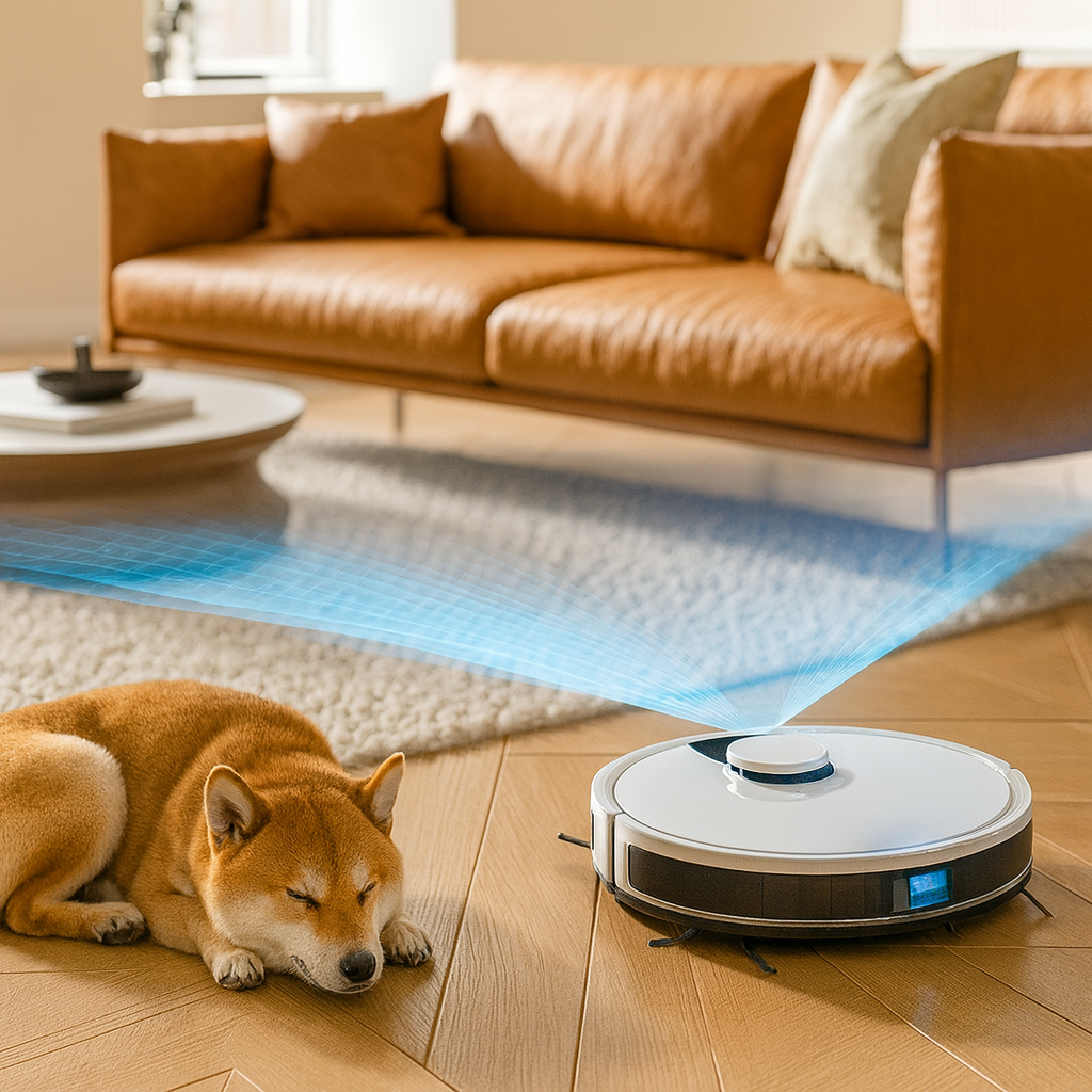 Aspirateur robot connecté A42 Pro – 3000 Pa, 140 min autonomie, Retour auto-recharge