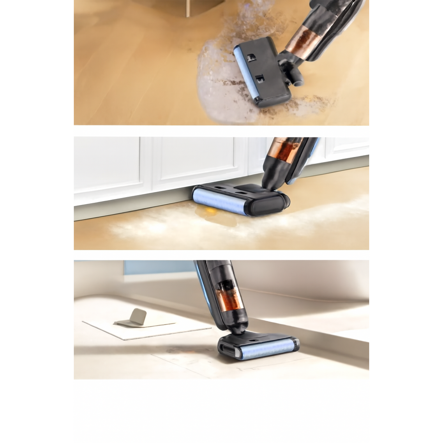 Aspirateur balai laveur sans fil M3 – 230 W, 55 min autonomie, Écran LED