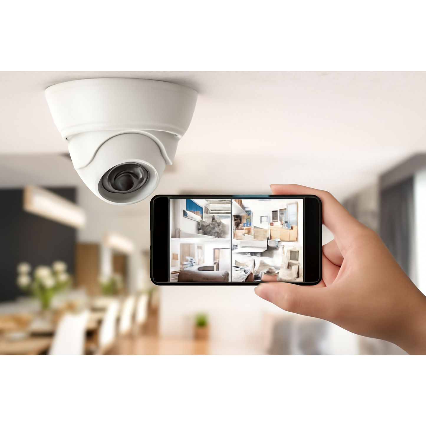 Kit de vidéosurveillance – 4 caméras 2 MP, Détection IA