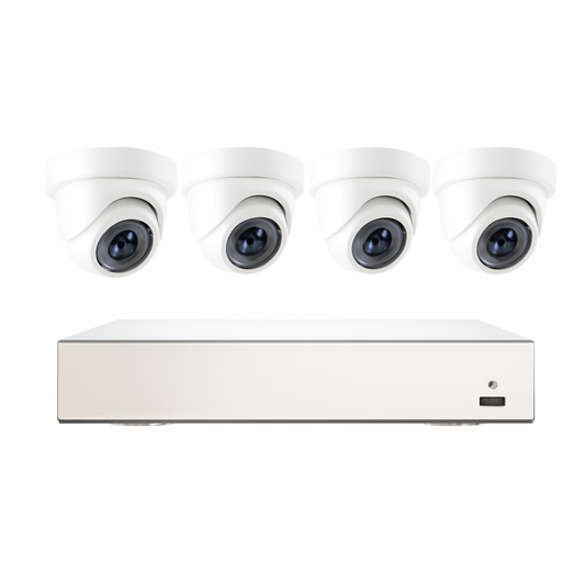 Kit de vidéosurveillance – 4 caméras 2 MP, Détection IA